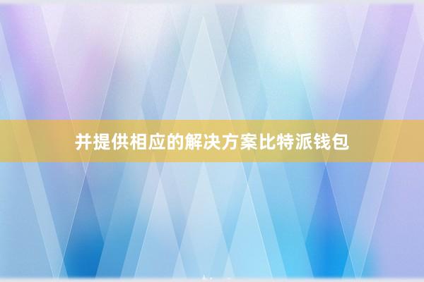 并提供相应的解决方案比特派钱包