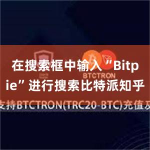 在搜索框中输入“Bitpie”进行搜索比特派知乎