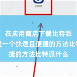 在应用商店下载比特派钱包也是一个快速且便捷的方法比特派什么