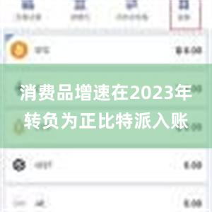 消费品增速在2023年转负为正比特派入账